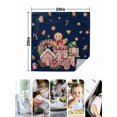 thumbnail image 4 of Navy Blue Gingerbread Christmas Cloth Napkins Set of 4 Reusable Dinner Napkins, Xmas Tree Gift House Star Cocktail Napkin Washable Table Napkins for Wedding/Holiday Party/Baby Shower 20"x20", 4 of 7