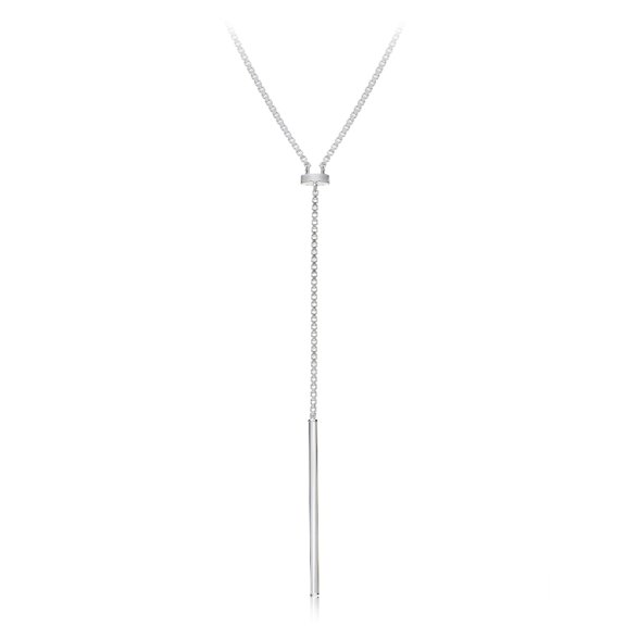 Sterling Silver Y Shape Adjustable Necklace 30 Inches