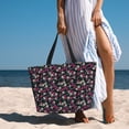 thumbnail image 6 of Kdxio Daisies Flowers for Beach Bag for Women Large Beach Tote Bag Waterproof Sandproof Swim Bag with Zipper Pockets Beach Vacation Travel, 6 of 7