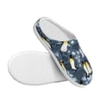 thumbnail image 3 of Rateoe Penguin Arctic Adventure Print Women's Men's Cotton Knit Slippers Lightweight Memory Foam Indoor House Shoes with Anti-Skid Sole-42/43, 3 of 7