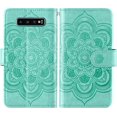 thumbnail image 6 of Compatible with Samsung Galaxy S10 Plus Wallet Case and Tempered Glass Screen Protector Flip Card Holder Cell Phone Cover for Glaxay S10+ Galaxies S10plus 10S Edge S 10 10plus Cases Men Green, 6 of 15