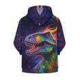 thumbnail image 2 of Uourmeti Galaxy Colorful Dinosaur Teens Casual Zip Up Hoodie Long Sleeve Soft with Pockets Comfy Trendy Top for Daily Use Size 12-14, 2 of 6