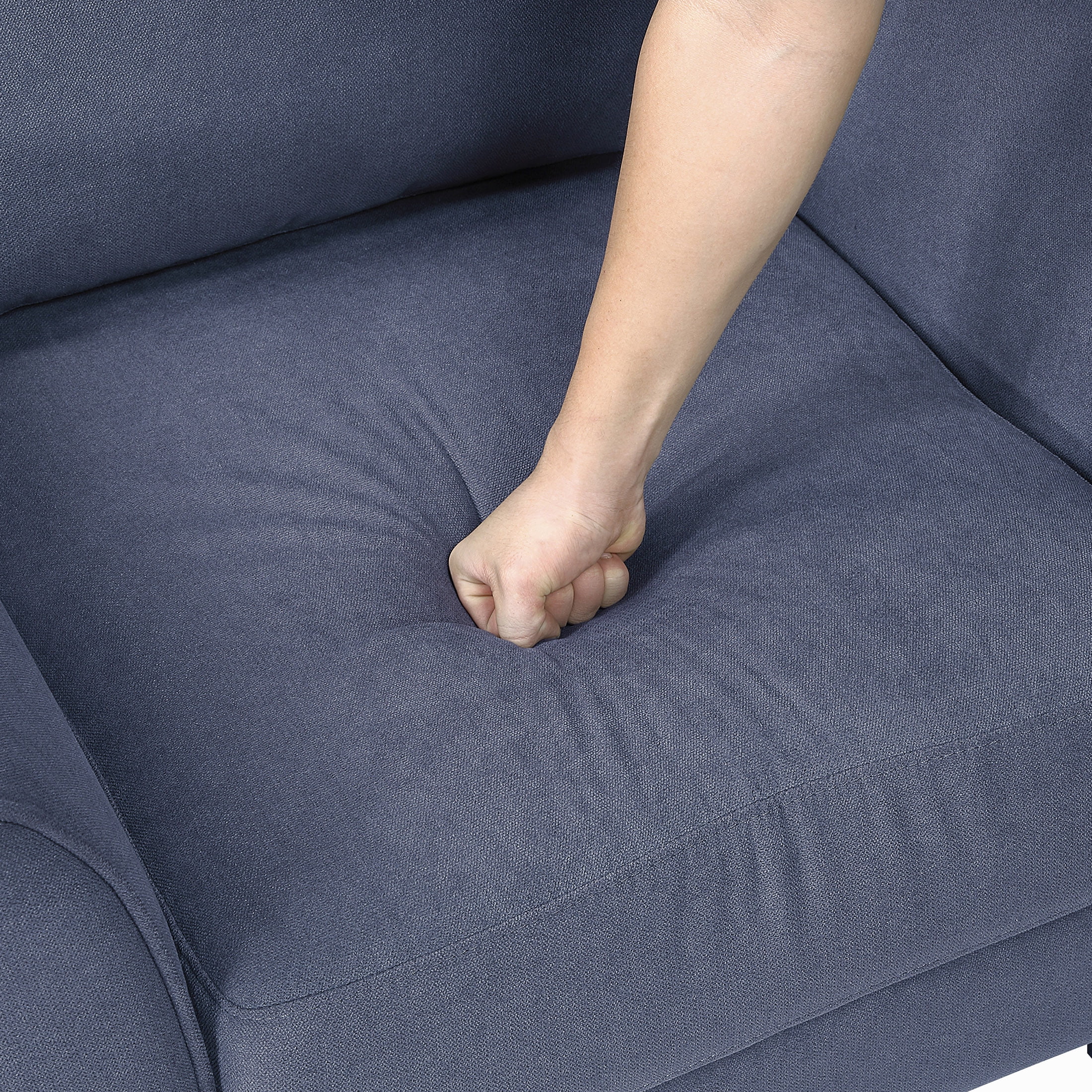 OakvillePark Islewyn Textured Fabric Sofa, Blue