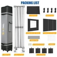 thumbnail image 4 of SANOPY 10x15 Pop Up Canopy Tent Heavy Duty with 4 Sidewalls Tents for Parties Outdoor Canopy Event Tent Wedding with Roller Bag, UV 50+ & Upgraded No Water, Thick Hexagonal Legs, Black, 4 of 9