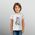 thumbnail image 2 of Girl's Lost Gods Fluffy Kitten in Pink Glasses  Graphic Tee White X Small, 2 of 9