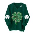 thumbnail image 4 of St Patricks Day Shirt Women Green Clover Print Sweatshirts Long Sleeve Crewneck Casual Shirts Irish Hoodies Top, 4 of 4