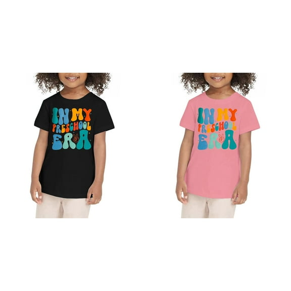 LUOGENLI Boys Shirts Size 6 Toddler Kids Boy Girl Summer Clothes First Day Of School Shirt in My Preschool Shirt Toddler Kindergarten Boys Shirts Size 6T Boys Shirts Size 10-12 2 Pack 110