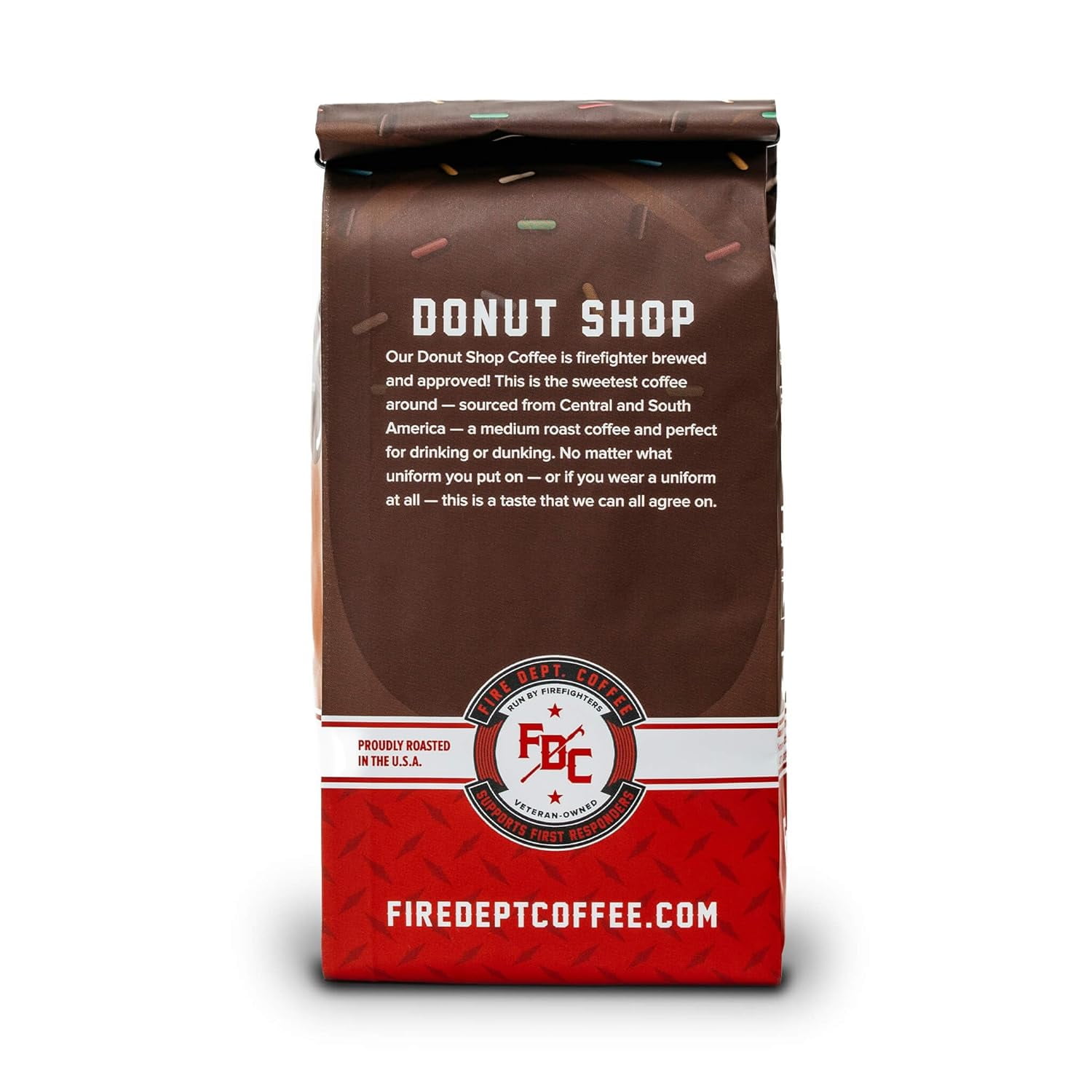 Fire Department Coffee Donut Shop Medium Roast Premium Ground Coffee, 12 oz