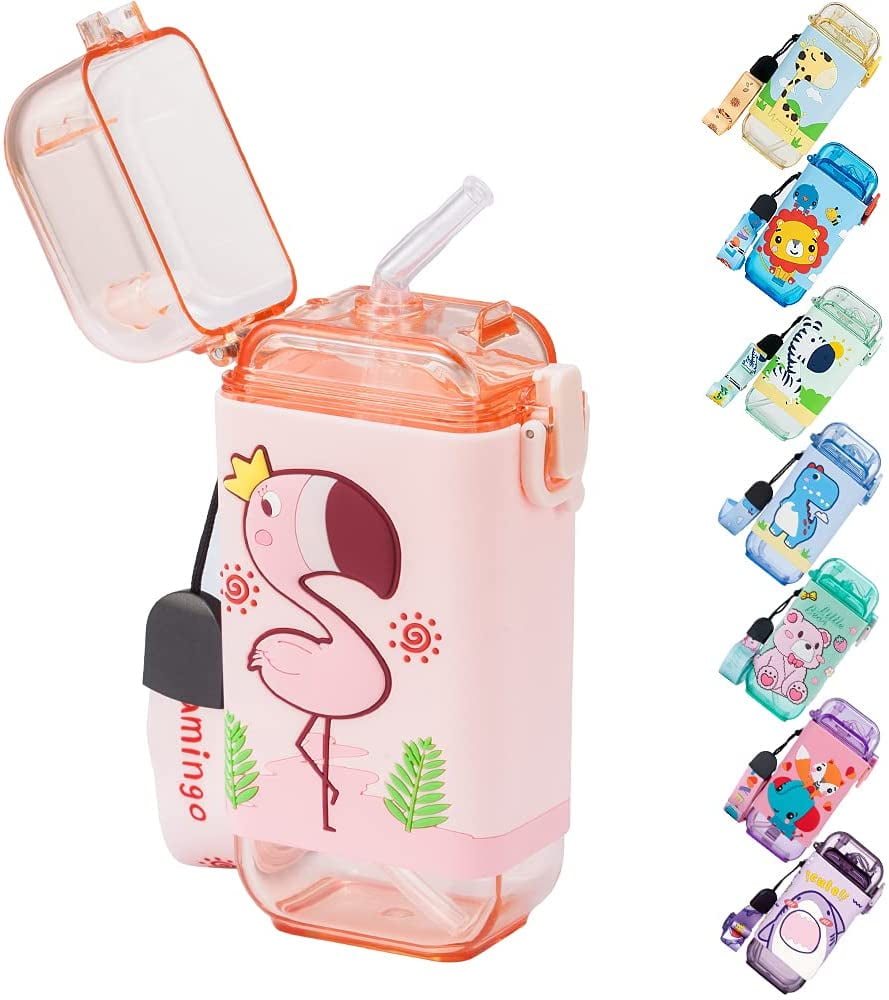 730 ml Portable Plastic Kids Water Bottle with Shoulder Strap