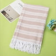 thumbnail image 2 of Moocorvic Clearance Cotton Absorbent Large Size Bath Towel European And American Knitted Striped Fringed Turkish Sand, 2 of 2
