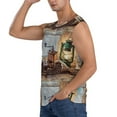 thumbnail image 3 of JUNZAN Oil Lamp Coffee Beans Men's Sleeveless T Shirts,Sleeveless Muscle Shirts,Sizes S-3XL, 3 of 8