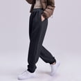 thumbnail image 5 of qelini Maternity Joggers with Pockets for Women High Waist Belly Support Pants Solid Color Full Length Trousers, 5 of 6