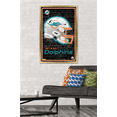thumbnail image 2 of NFL Miami Dolphins - Neon Helmet 23 Wall Poster, 22.375" x 34" Framed, 2 of 9