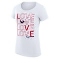 thumbnail image 2 of Women's G-III 4Her by Carl Banks  White Washington Capitals Hockey Love Fitted T-Shirt, 2 of 3