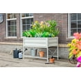 thumbnail image 2 of Outdoor Raised Garden Bed with Legs, Liner and Storage Shelf, Tool-Free Assembly, 2 of 4