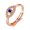 Rose Gold, variant on 14K Gold Over 925 Sterling Silver Adjustable Evil Eye Ring with Sapphire and Moissanite, S925 Sterling Silver Protection Band, Jewelry for Women