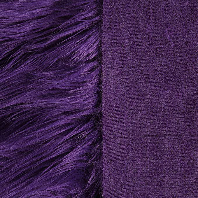 FabricLA Shaggy Faux Fur Fabric by The Yard - 18 x 60 Inches (45 cm x 150 cm) - Craft Furry Fabric for Sewing Apparel, Rugs, Pil