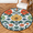 Multicolour 3, variant on CURLYOOT Round Rug 3ft Paw Print Area Rug, Washable Circle Mat Non Slip Floor Carpet Mat, Colorful Dog Cat Paw Soft Indoor Rugs for Entryway Living Room Dining Room Bedroom