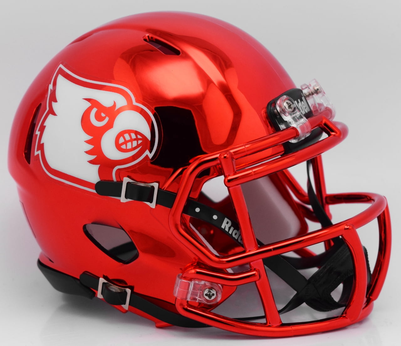 Louisville Cardinals Red Chrome Riddell NCAA Speed Mini Helmet