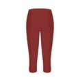 thumbnail image 4 of Shwomsmer Womens Capris For Summer Dressy Cropped High Waist Yoga Pants Comfy Stretchy Leggings Workout Compression Pants Womens Legging, 4 of 5