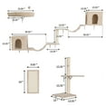thumbnail image 3 of Pefilos Cat Wall Shelves and Perches Set for 6, Cat Tree House for Indoor Cats, Modern Furniture for Cat Sleeping Playing Lounging Climbing Cat Condos, Beige, 3 of 15