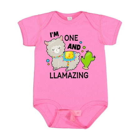 

Inktastic Im One and Llamazing with Llama and Cactus Boys or Girls Baby Bodysuit