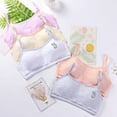 thumbnail image 3 of 5-Pack Big Girls Puberty Girls Cotton Print Seamless Training Bra Teen Soft Cotton Underwear, 3 of 11