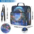 thumbnail image 2 of FORMRS Zipper Binder with Shoulder Strap 2-inch Ring 500 Sheet Capacity File Bag, Beautiful Floral Moon, 2 of 5