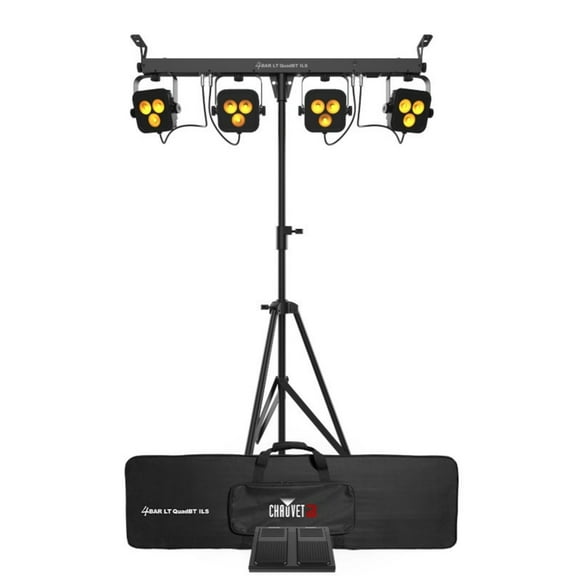 CHAUVET DJ 4BAR LT Quad Bluetooth ILS Mobile Wash Light System Black