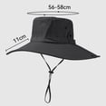 thumbnail image 4 of TFEOQRY Men's Fishing Hat Wide Brim UV Protection Adjustable Strap Fishing Hiking Outdoor Bucket Hat, 4 of 6