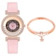 thumbnail image 2 of Pulseras para mujer, regalos para mujer LINJIE Reloj de cuarzo de moda para mujer Reloj con correa de cuero Reloj analógico Conjunto Reloj de aleación, 2 of 5