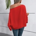 thumbnail image 6 of Long Sleeve Shirts for Women, Off The Shoulder Blouses for Women Long Length Sleeve Tops Dressy Casual Blouse, 6 of 7