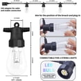 thumbnail image 6 of Outdoor Lights String Patio Waterproof 50ft For With 20 Dimmable Rgbw Led Bulbs, 6 of 8