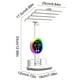 thumbnail image 4 of Lámpara de escritorio LED con ventilador | Luz de lectura inteligente plegable | Reloj digital y luz ambiental RGB | Porta bolígrafos | Altura ajustable | Recargable | Blanco | 16.93"x9.84"x4.72", 4 of 7