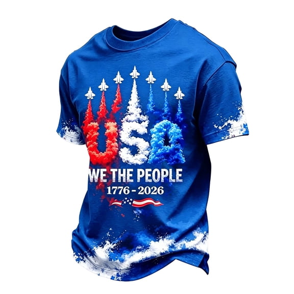 PLHWHYQ Mens 250 Anniversary USA Shirt American Flag T Shirt 250 Years America Anniversary Shirt Patriotic Shirts Tops