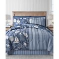 thumbnail image 2 of Blue Seashells & Sailboats, Nautical, Cottage, Beach House King Comforter Set (8 Piece Bed in A Bag), 2 of 3