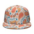 thumbnail image 2 of Urban Style Classic Flat Brim Hat - Adjustable Full Panel Snapback Cap with Artistic Ethnic Design for Teens & Adults, 2 of 4