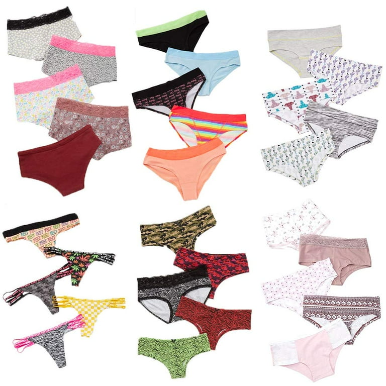 72 Wholesale Girls Cotton Blend Assorted Printed Underwear Size 12