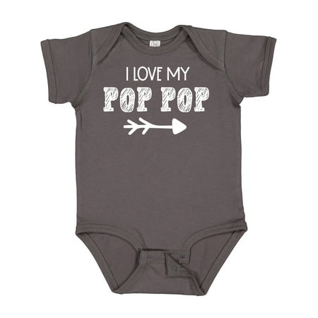 

Inktastic I Love My Pop Pop with Arrow Gift Baby Boy or Baby Girl Bodysuit