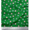 thumbnail image 1 of Soimoi Green Rayon Fabric Crystals Floral Print Fabric by the Yard 42 Inch Wide, 1 of 5