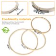 thumbnail image 3 of 3pcs Embroidery Hoop Set Bamboo Circle Cross Stitch Needlework Hoop Ring for Embroidery and Cross Stitch, 5"-7" Adjustable Round Embroidery Hoops for Home Ornaments, Art Craft Handy Sewing, 3 of 9
