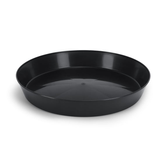 Austin Planter 3 inch(2.5 inch Base) Plant Saucer Black Colored (Single ) - Polypropylene - Indoor/Outdoor -Made in USA