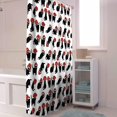thumbnail image 5 of Shower Curtain Mushroom Cat Shower Curtains for Bathroom Decor Black Red Spot Animals Shower Curtain Sets with Hooks Waterproof Fabric Bath Curtain Standard 72" X 72", 5 of 6