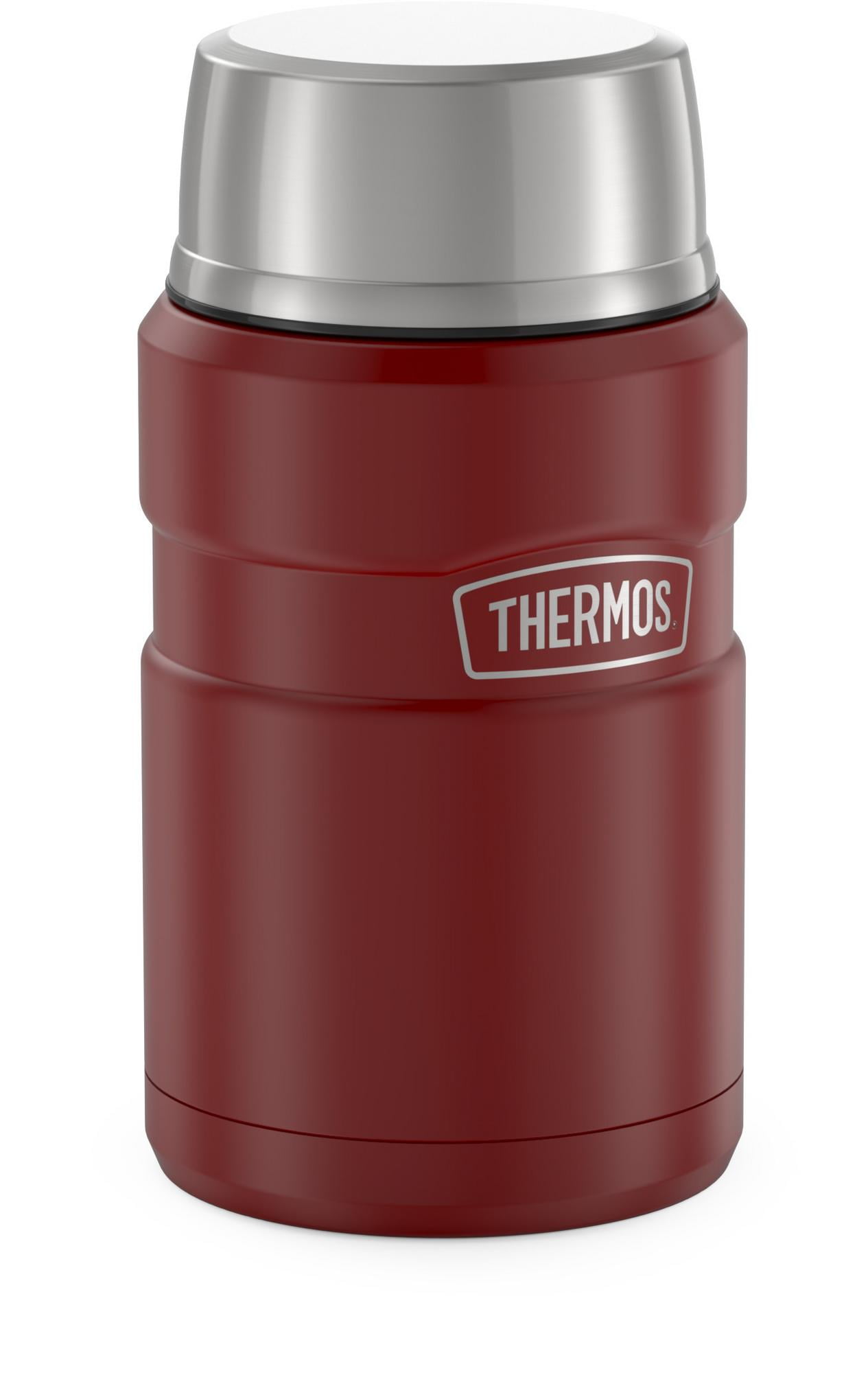 Thermos Stainless Steel Food Jar, 24 oz., Matte Black, Hot 14 Hrs, Cold 24  Hrs SK3020BKTRI4