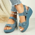 thumbnail image 5 of Mostsola Womens Platform Sandals Vintage Wedges Heels Arch Support Summer Slingback Shoes, 5 of 7