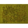 thumbnail image 1 of Ahgly Company Indoor Rectangle Abstract Yellow Contemporary Area Rugs, 2' x 4', 1 of 4