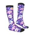 thumbnail image 3 of Fotbe Skull mushroom colorful print Women's Men's Novelty Crew Socks Cotton Socks Knee High Socks for Walking,Running,Nurses,Pregnancy, 3 of 8