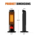 thumbnail image 5 of SHOUFTW 1500W Space Heater, 23" Electric Heater with Remote and Thermostat, 12H Timer, 4 Modes & 70°Oscillation, Overheat & Tip-Over Protection for Indoor, Black, 5 of 10
