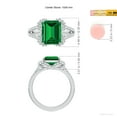 thumbnail image 5 of ANGARA Classic Emerald-Cut Lab Grown 2.85 Ct Emerald Couture Engagement Ring for Women in 14K White Gold (Size-10x8mm) | May Birthstone, Anniversary, Jewelry Gift for Women | Lab-Grown Emerald Ring, 5 of 8