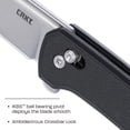 thumbnail image 3 of CRKT Q Compact Everyday Carry Folding Knife with Crossbar Lock: 14C28N Steel Plain Edge Blade, Black Glass-Reinforced Nylon Handle, Pocket Clip,7075, 3 of 5